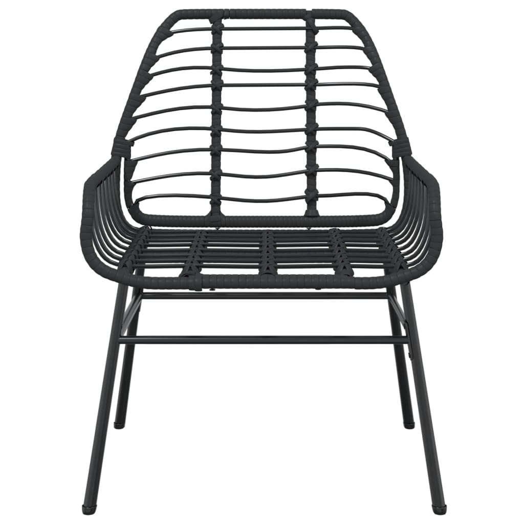 Black Poly Rattan Garden Chairs Set of 2 - Stylish & Durable