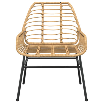 2-Piece Brown Poly Rattan Garden Chairs - Stylish & Durable
