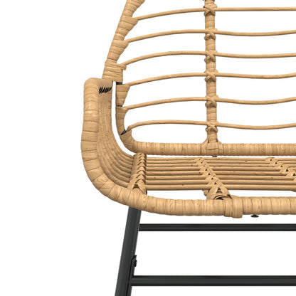2-Piece Brown Poly Rattan Garden Chairs - Stylish & Durable