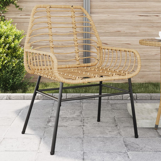 2-Piece Brown Poly Rattan Garden Chairs - Stylish & Durable