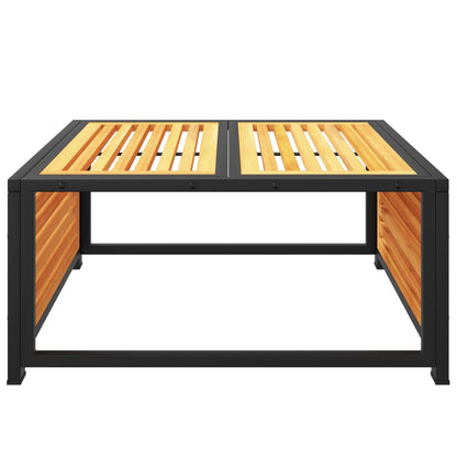 Solid Acacia Wood Garden Table 68x68x30 cm - Elegant Outdoor Decor