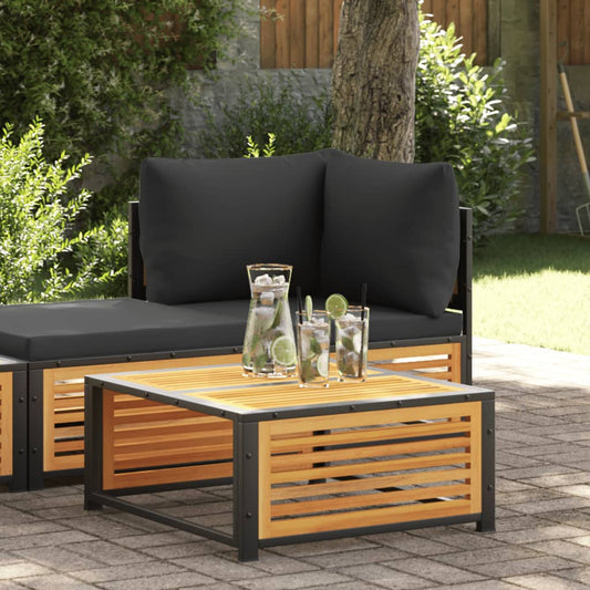 Solid Acacia Wood Garden Table 68x68x30 cm - Elegant Outdoor Decor