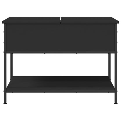 Coffee Table Black 70x50x50 cm Engineered Wood and Metal