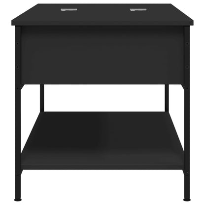 Coffee Table Black 100x50x50 cm Engineered Wood and Metal