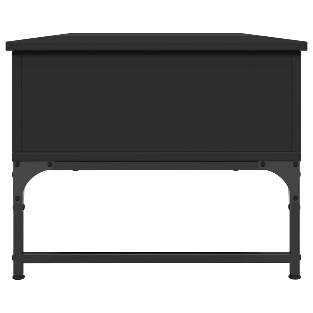 Coffee Table Black 100x50x40 cm Engineered Wood and Metal