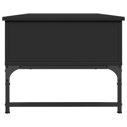 Coffee Table Black 100x50x40 cm Engineered Wood and Metal