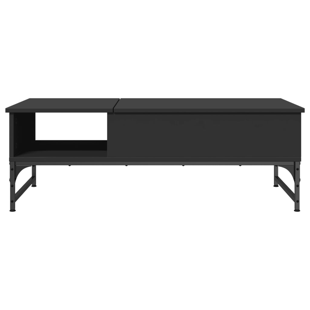 Coffee Table Black 100x50x35 cm Engineered Wood and Metal
