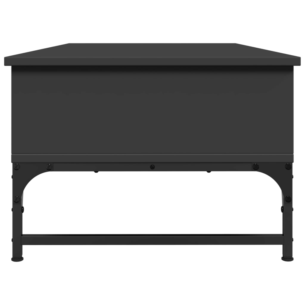 Coffee Table Black 100x50x35 cm Engineered Wood and Metal