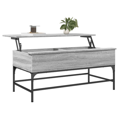 Coffee Table Grey Sonoma 100x50x45 cm Engineered Wood and Metal