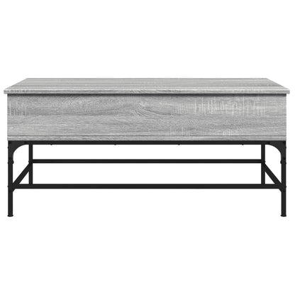 Coffee Table Grey Sonoma 100x50x45 cm Engineered Wood and Metal