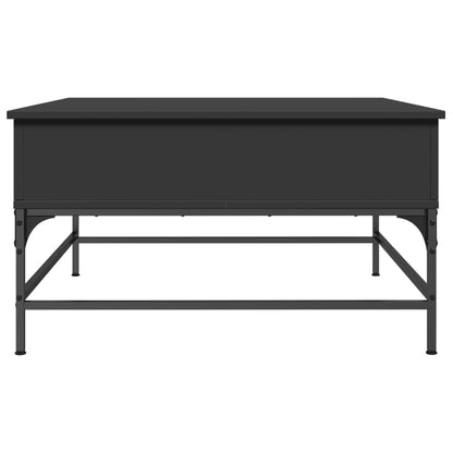 Coffee Table Black 80x80x45 cm Engineered Wood and Metal
