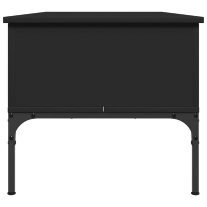 Coffee Table Black 100x50x45 cm Engineered Wood and Metal