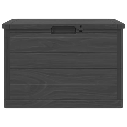 Anthracite Outdoor Cushion Box, 77.5x44.5x53cm, Durable Polypropylene