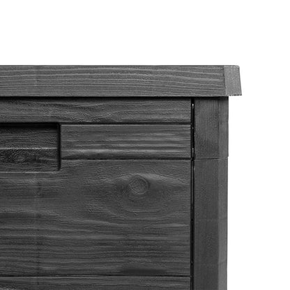 Anthracite Outdoor Cushion Box, 77.5x44.5x53cm, Durable Polypropylene