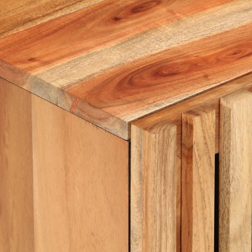 Solid Acacia Wood Bedside Cabinet 40x34x46 cm - Stylish Storage