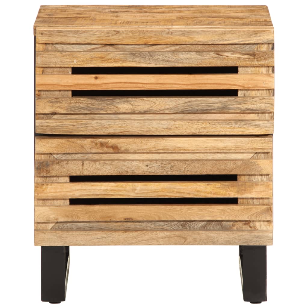 Solid Wood Mango Bedside Cabinets, Set of 2, 40x34x46 cm