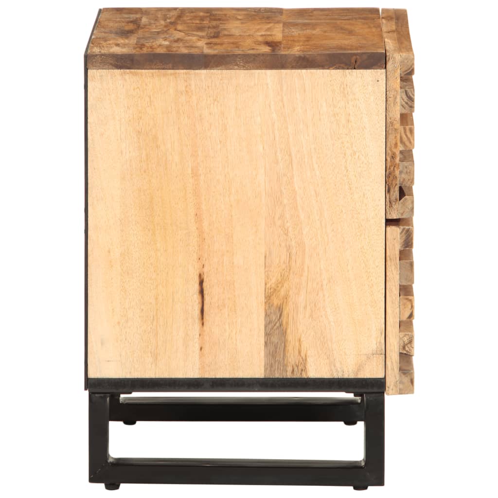 Solid Wood Mango Bedside Cabinets, Set of 2, 40x34x46 cm