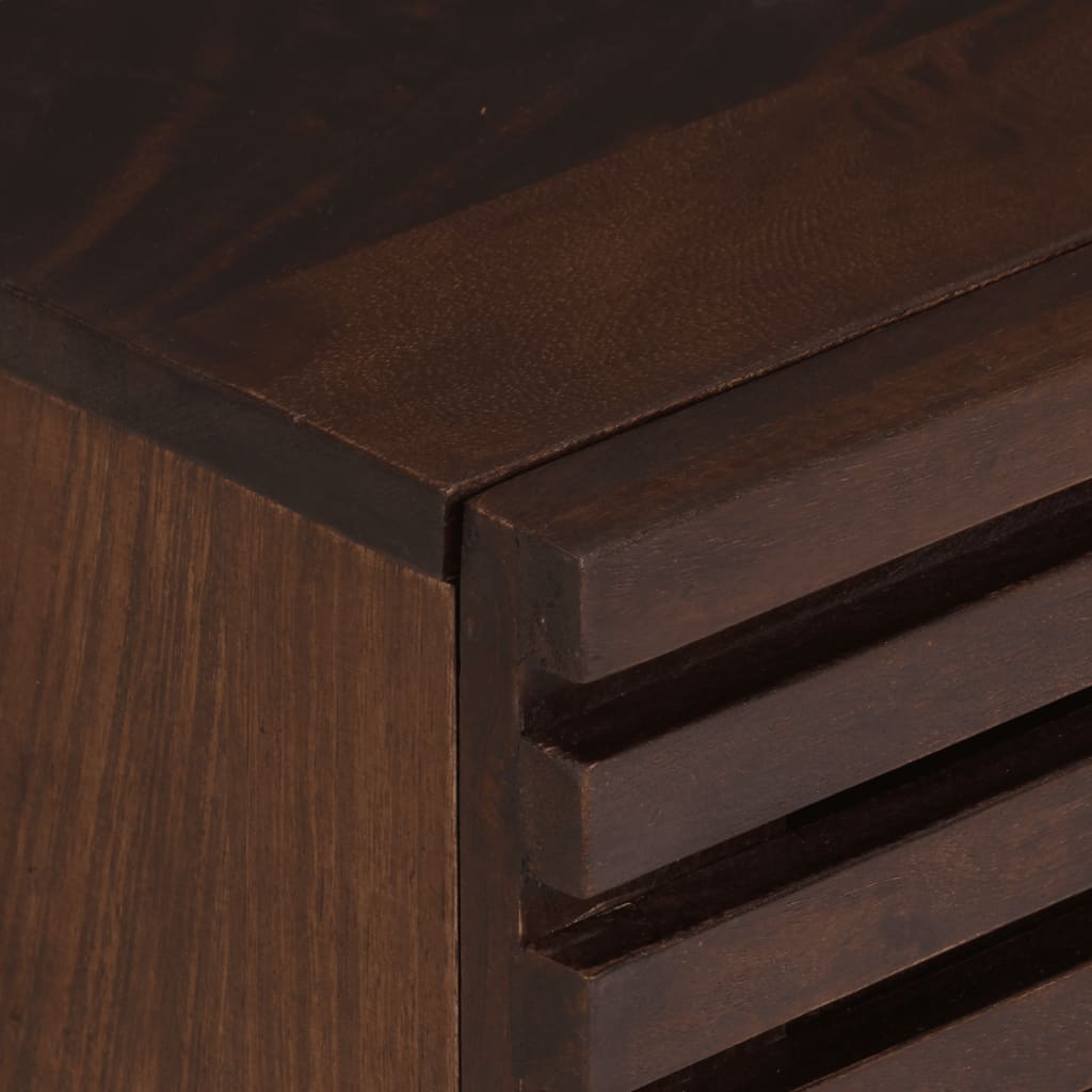 Solid Mango Wood Bedside Cabinets Set of 2 - 40x33x46 cm