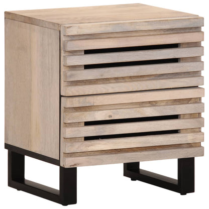 Solid Wood Mango Bedside Cabinets, 2 Pcs, 40x33x46 cm - Bleached Finish