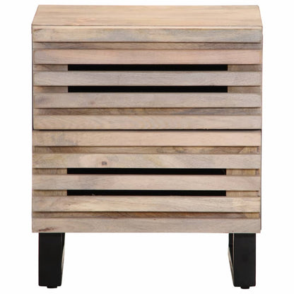 Solid Wood Mango Bedside Cabinets, 2 Pcs, 40x33x46 cm - Bleached Finish