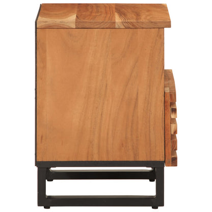 Solid Wood Acacia Bedside Cabinet 40x33x46 cm - Rustic Elegance
