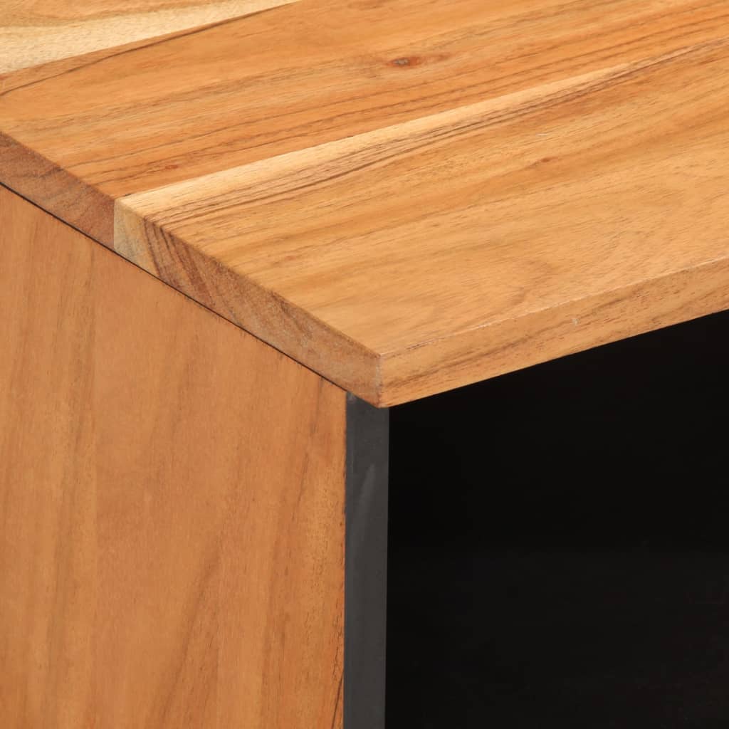 Solid Wood Acacia Bedside Cabinet 40x33x46 cm - Rustic Elegance