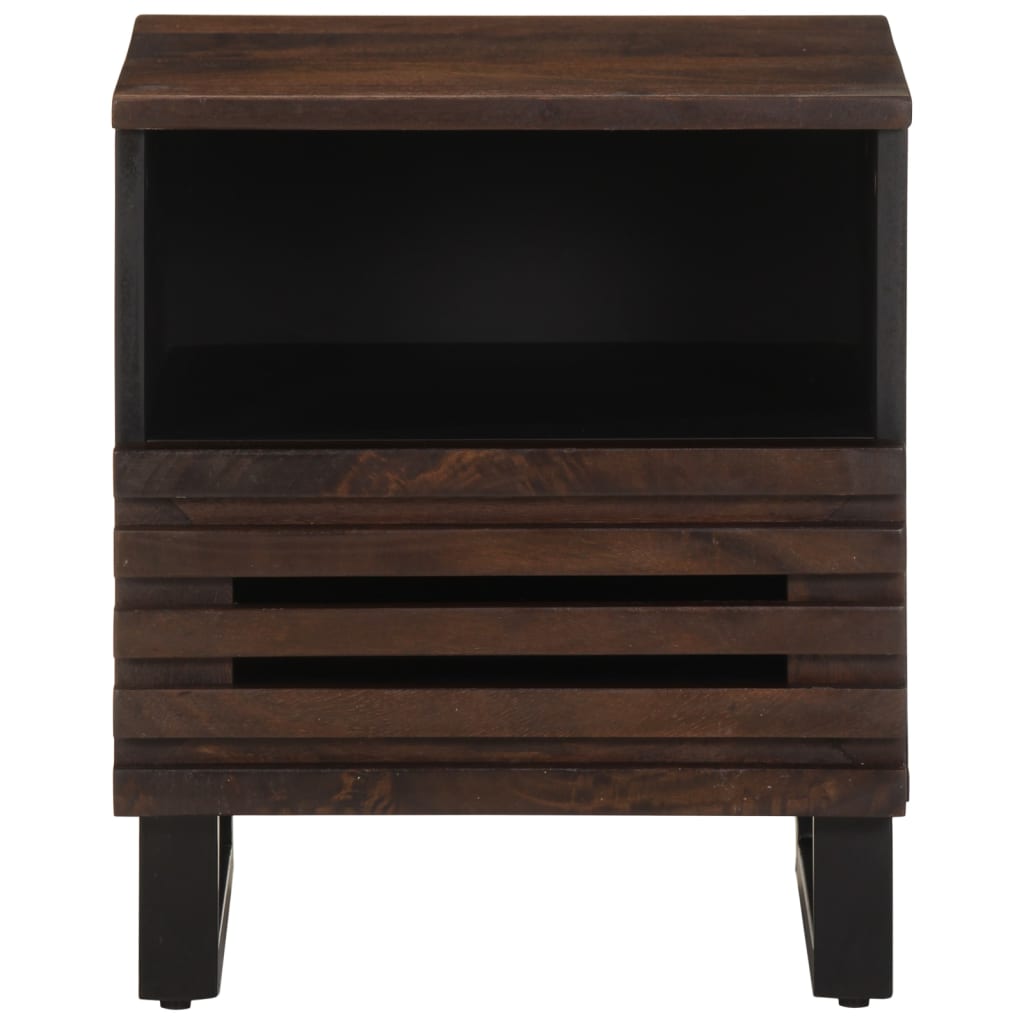 Solid Mango Wood Bedside Cabinet, 40x33x46 cm - Durable & Stylish