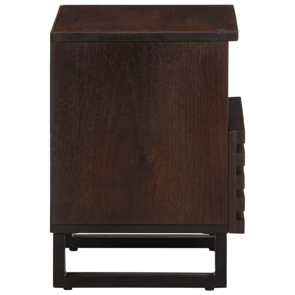 Solid Mango Wood Bedside Cabinet, 40x33x46 cm - Durable & Stylish