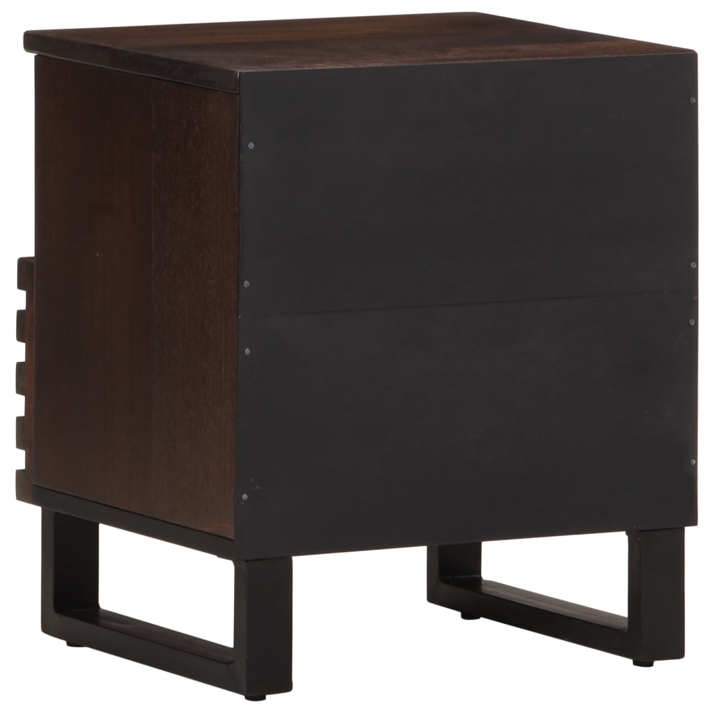 Solid Mango Wood Bedside Cabinet, 40x33x46 cm - Durable & Stylish
