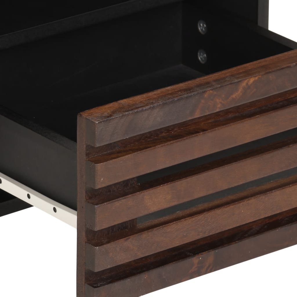 Solid Mango Wood Bedside Cabinet, 40x33x46 cm - Durable & Stylish