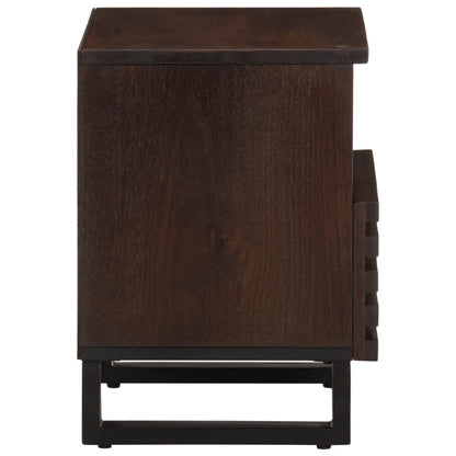 Solid Mango Wood Bedside Cabinets Set of 2 - 40x33x46 cm