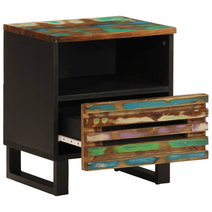 Solid Reclaimed Wood Bedside Cabinets - 2 pcs, 40x33x46 cm