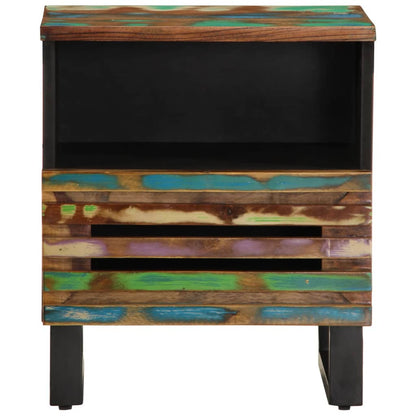 Solid Reclaimed Wood Bedside Cabinets - 2 pcs, 40x33x46 cm