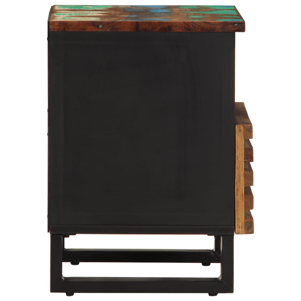 Solid Reclaimed Wood Bedside Cabinets - 2 pcs, 40x33x46 cm