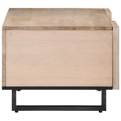 Coffee Table White 100x55x40 cm Solid Wood Mango