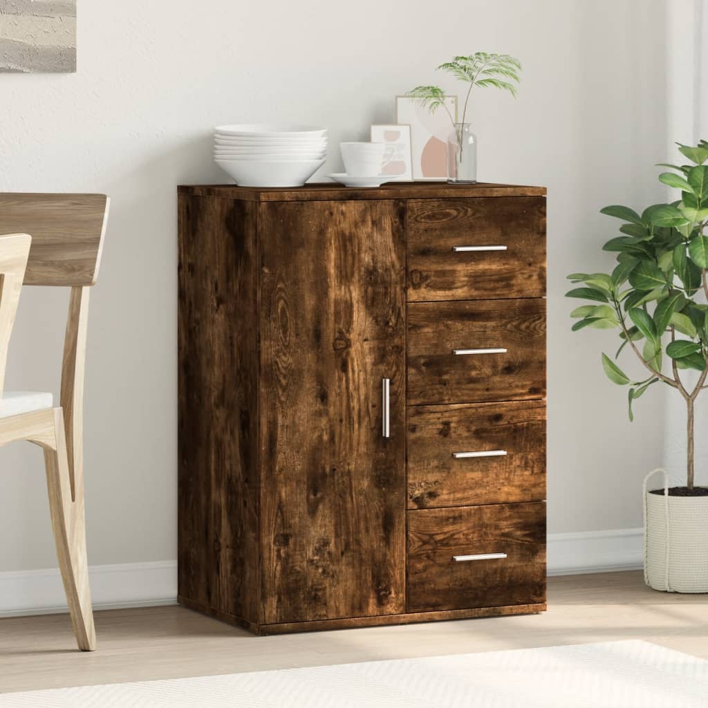 Sideboard Smoked Oak 59x39x80 cm Engineered Wood