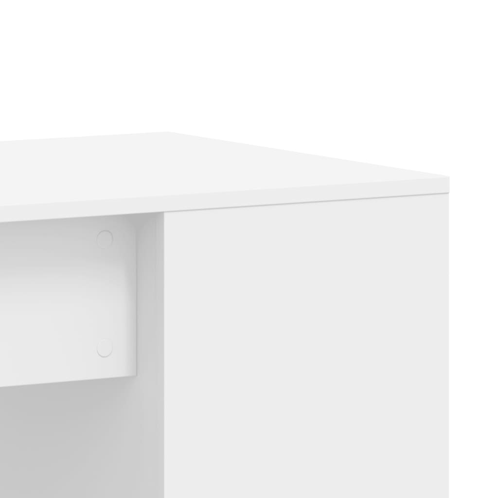 White Engineered Wood Desk - 102x50x75 cm
