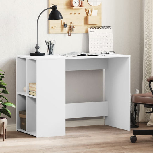 White Engineered Wood Desk - 102x50x75 cm