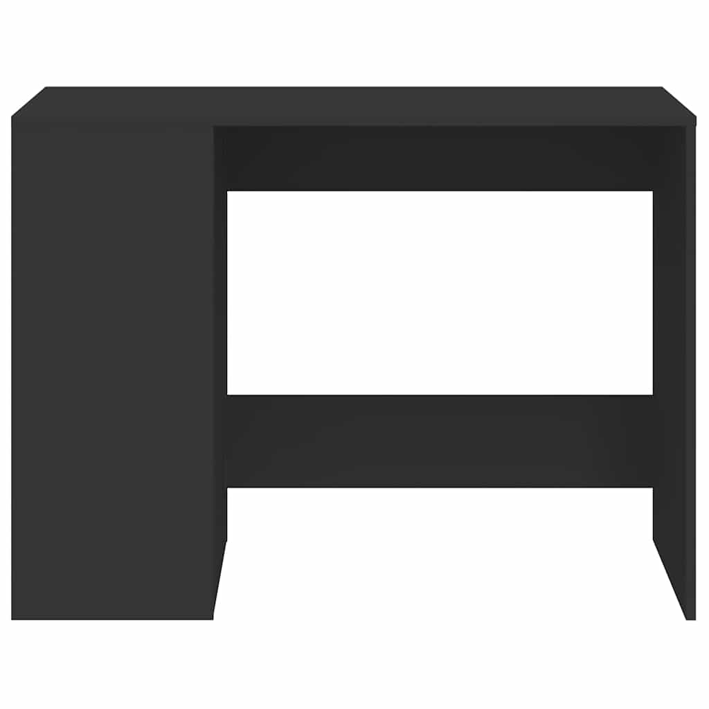 Sleek Black Engineered Wood Desk 102x50x75 cm