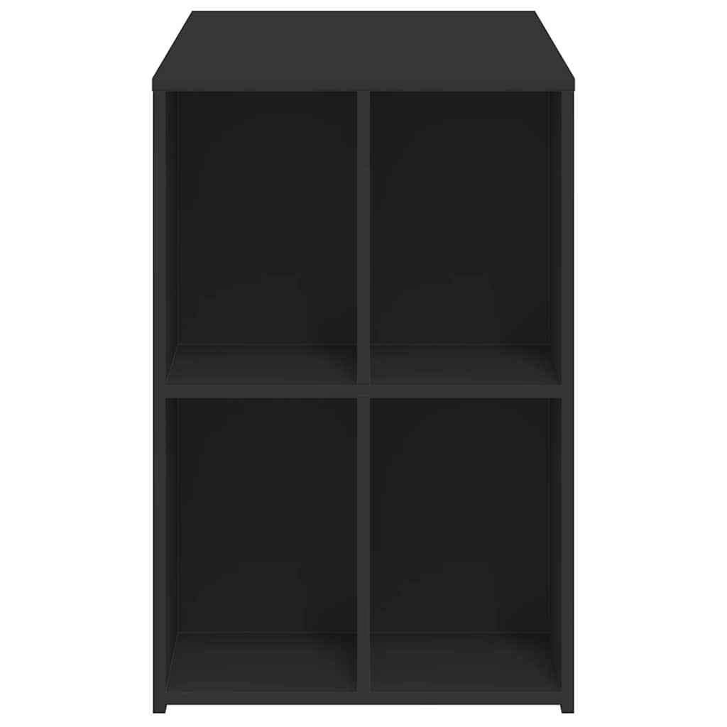 Sleek Black Engineered Wood Desk 102x50x75 cm