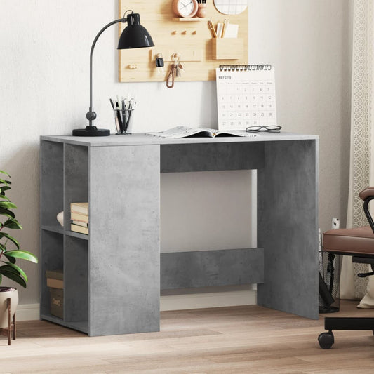 Modern Concrete Grey Desk - 102x50x75 cm Engineered Wood