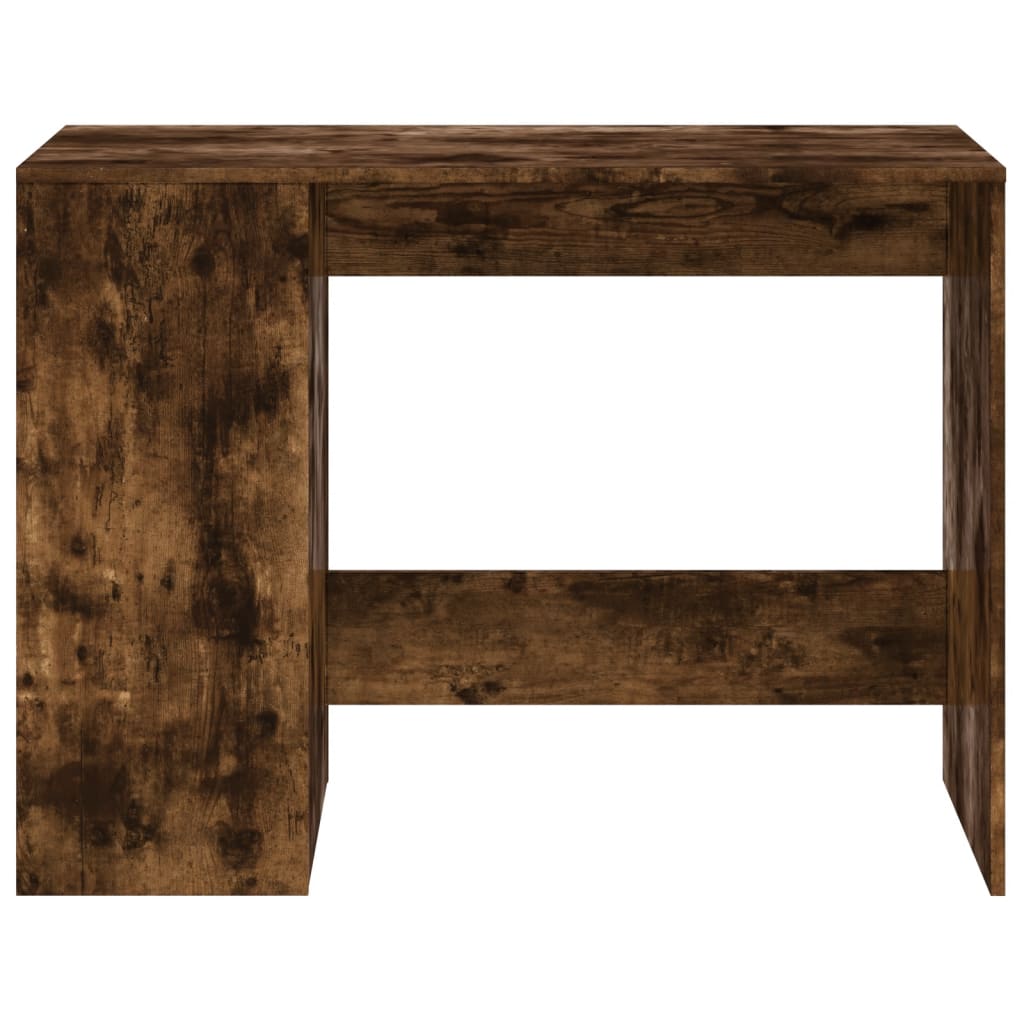 Elegant Smoked Oak Desk - 102x50x75 cm, Engineered Wood