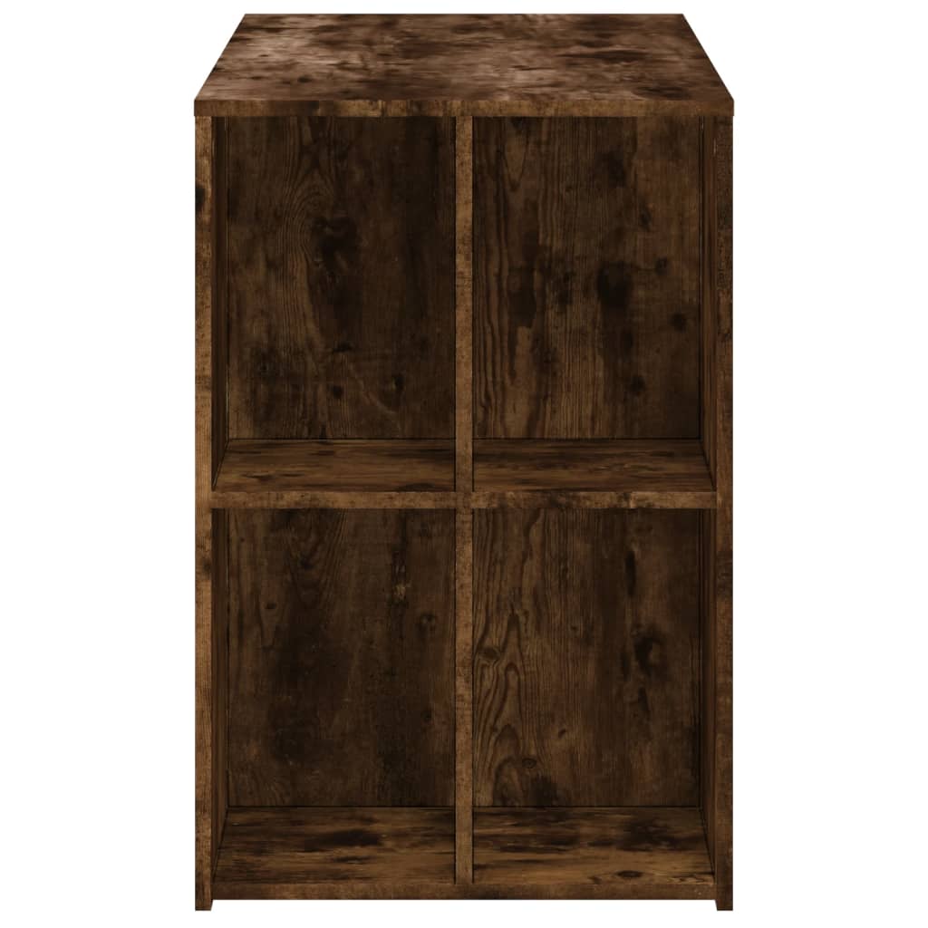 Elegant Smoked Oak Desk - 102x50x75 cm, Engineered Wood