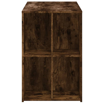 Elegant Smoked Oak Desk - 102x50x75 cm, Engineered Wood