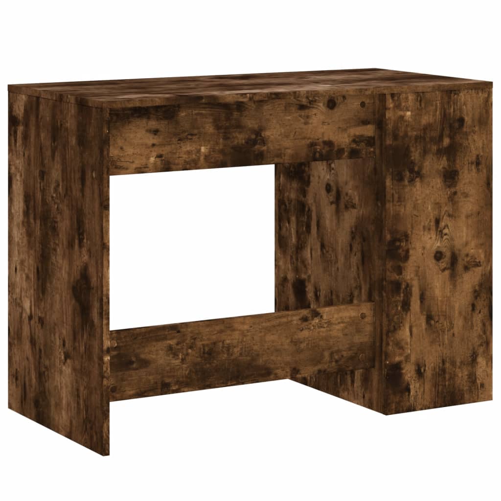 Elegant Smoked Oak Desk - 102x50x75 cm, Engineered Wood