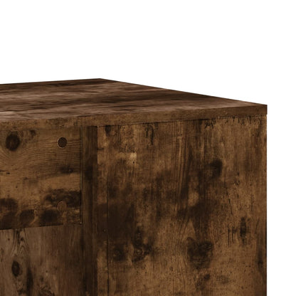 Elegant Smoked Oak Desk - 102x50x75 cm, Engineered Wood