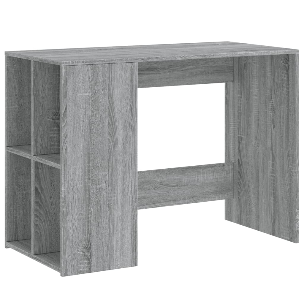 Grey Sonoma Desk 102x50x75 cm - Engineered Wood Office Solution