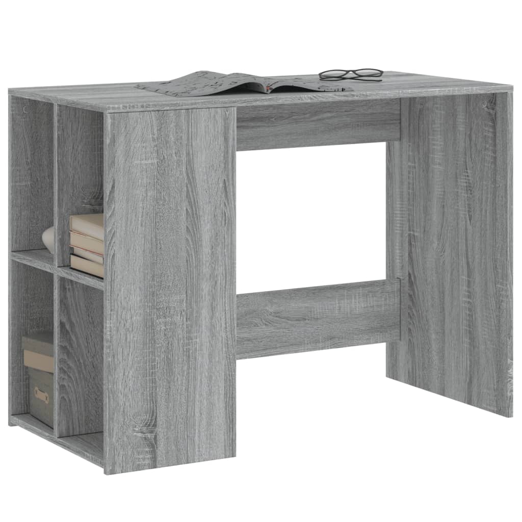 Grey Sonoma Desk 102x50x75 cm - Engineered Wood Office Solution