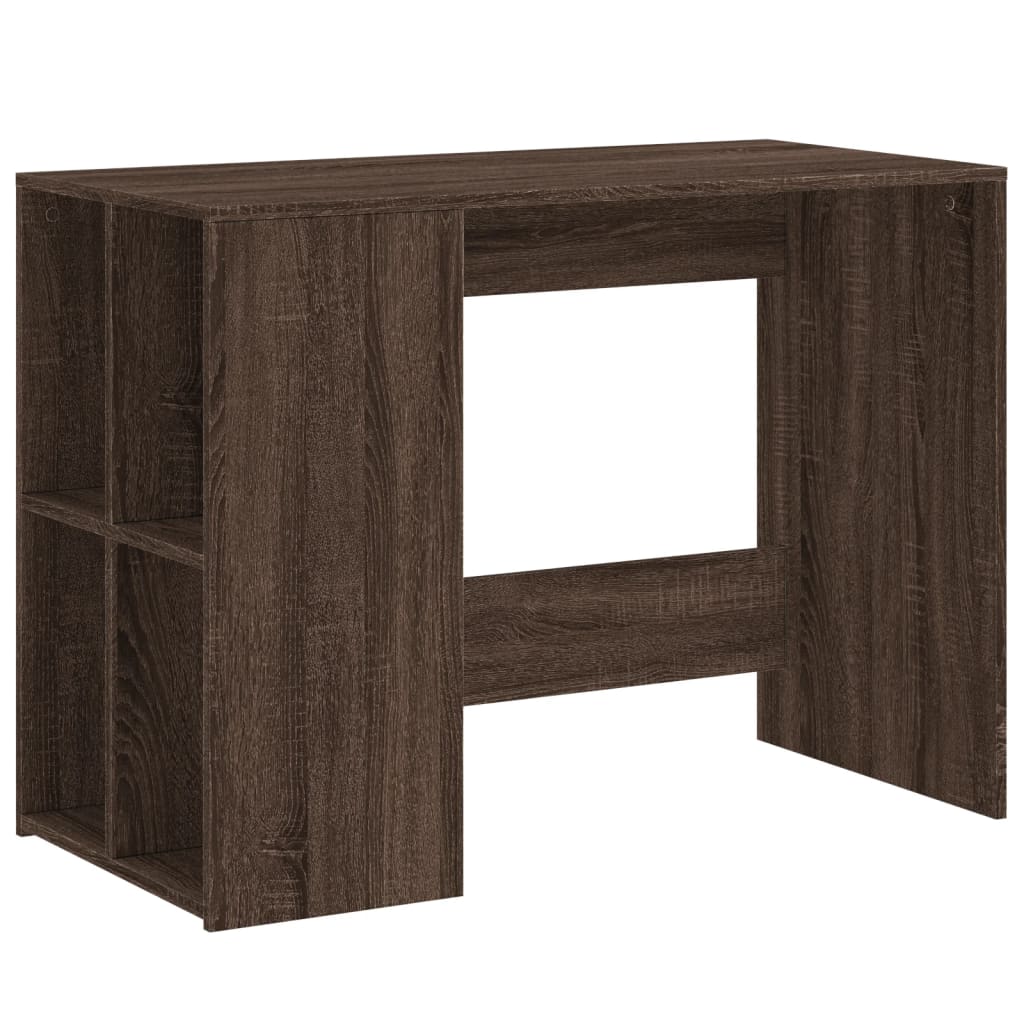 Brown Oak Engineered Wood Desk 102x50x75 cm - Stylish & Durable