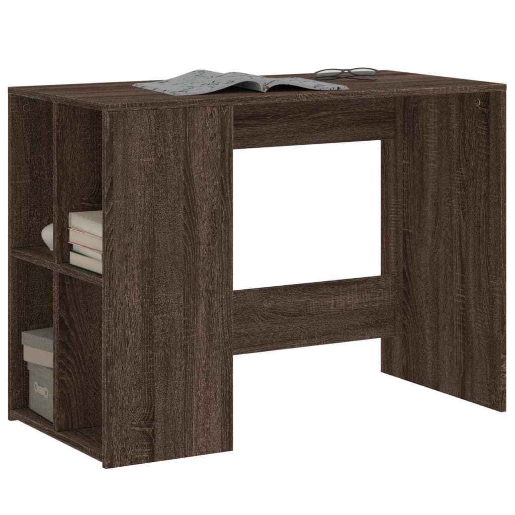 Brown Oak Engineered Wood Desk 102x50x75 cm - Stylish & Durable